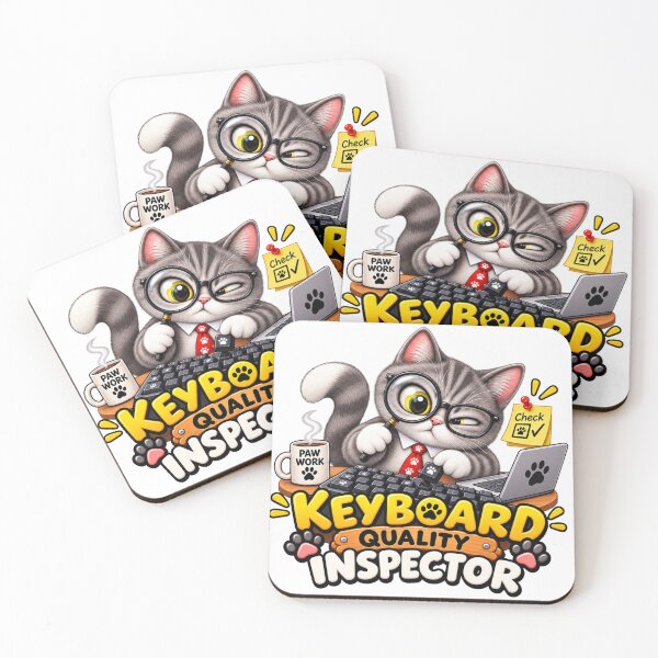 Item preview, Keyboard Inspector Cat designed and sold by M.Store.