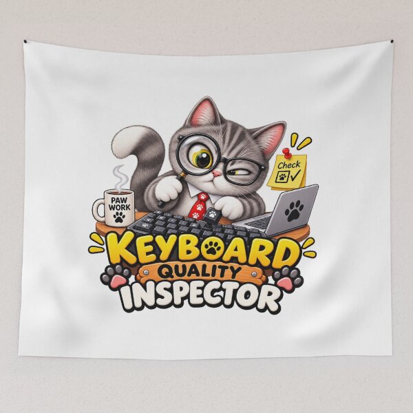 Item preview, Keyboard Inspector Cat designed and sold by M.Store.