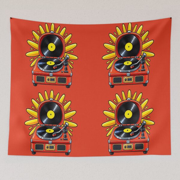 Item preview, Retro Vinyl Record Player Vintage Music Sunburst Design designed and sold by Hari Arts.
