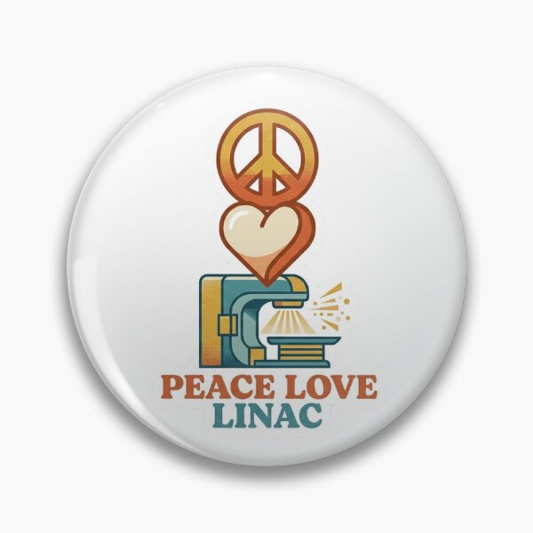 Item preview, Peace Love Linac Retro Radiation Therapy designed and sold by CyberPunkSpace.