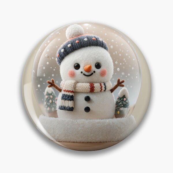 Item preview, Cute Plush Snowman in a Winter Snow Globe designed and sold by colorful-white.