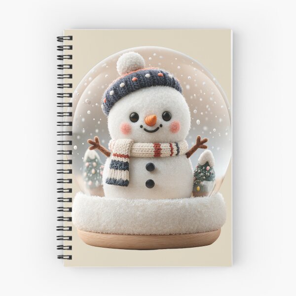 Item preview, Cute Plush Snowman in a Winter Snow Globe designed and sold by colorful-white.