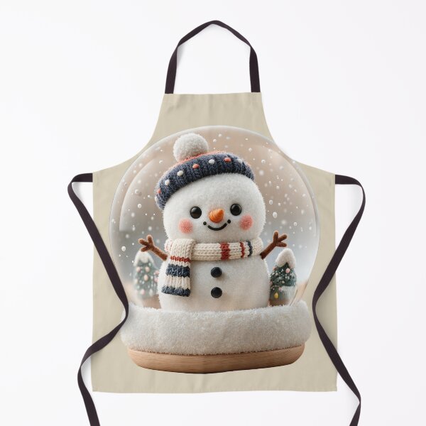 Item preview, Cute Plush Snowman in a Winter Snow Globe designed and sold by colorful-white.