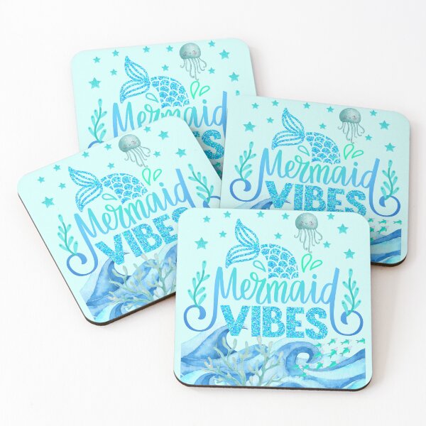 Item preview, Mermaid Vibes Ocean Waves Starfish Mermaid Tail Coastal Summer Aesthetic designed and sold by Daily Mood Studio.
