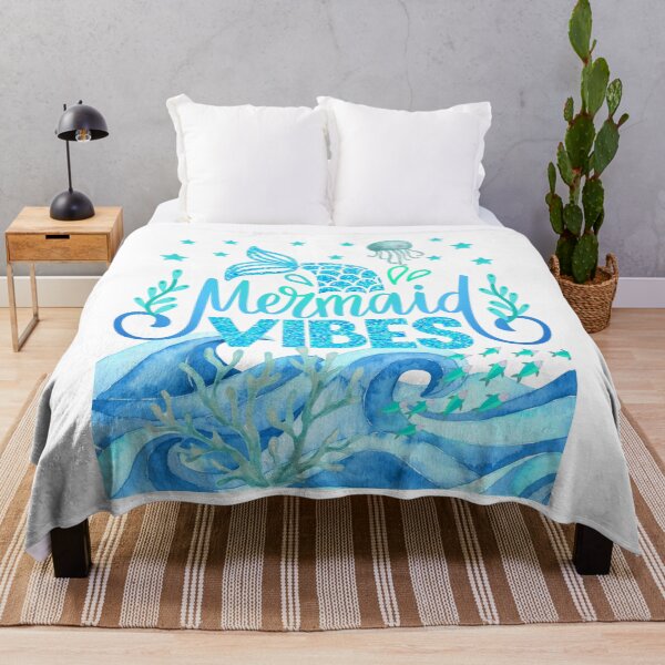 Item preview, Mermaid Vibes Ocean Waves Starfish Mermaid Tail Coastal Summer Aesthetic designed and sold by Daily Mood Studio.