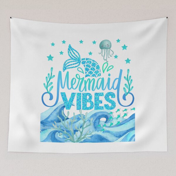Item preview, Mermaid Vibes Ocean Waves Starfish Mermaid Tail Coastal Summer Aesthetic designed and sold by Daily Mood Studio.