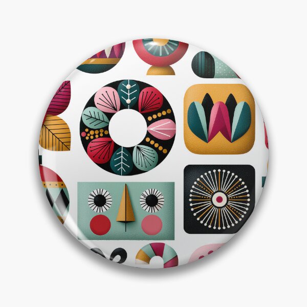 Item preview, Retro Geometric Christmas Ornaments Collection designed and sold by colorful-white.