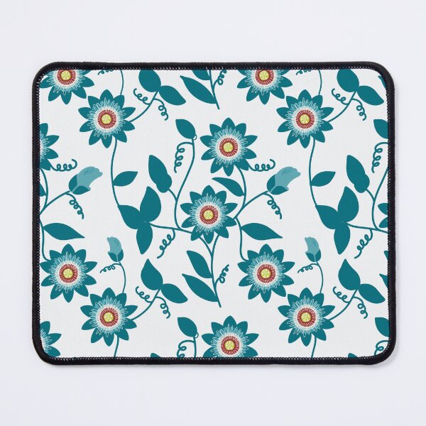 Item preview, Vintage Teal Passionflower Vine Pattern designed and sold by virabloom.