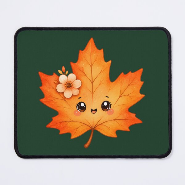 Item preview, Cute Kawaii Autumn Leaf designed and sold by trendspatterns.