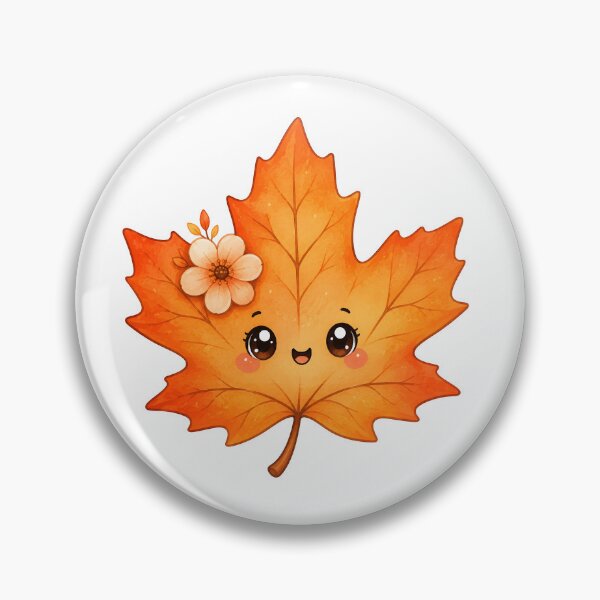 Item preview, Cute Kawaii Autumn Leaf designed and sold by trendspatterns.