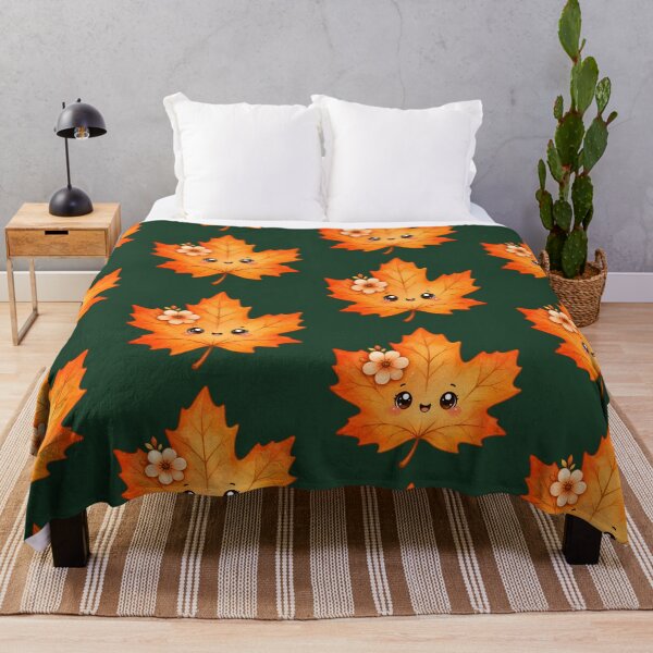Item preview, Cute Kawaii Autumn Leaf designed and sold by trendspatterns.