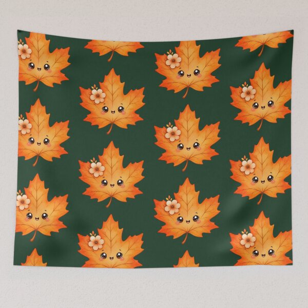 Item preview, Cute Kawaii Autumn Leaf designed and sold by trendspatterns.