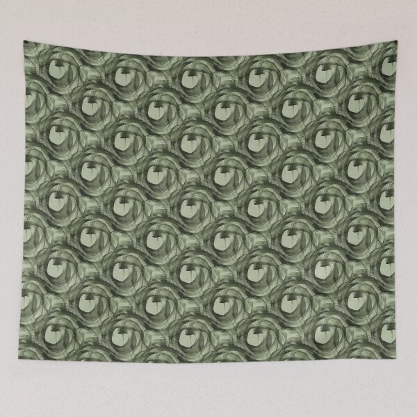 Item preview, Abstract Circle Pattern in Monochromatic Green designed and sold by Artistestella.