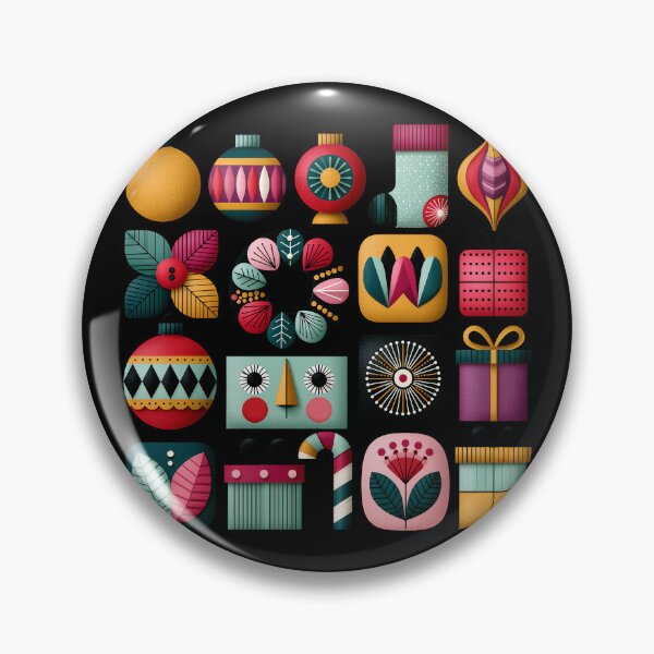 Item preview, Retro Geometric Christmas Ornaments Collection designed and sold by colorful-white.