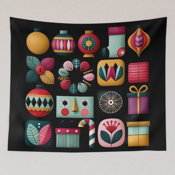 Item preview, Retro Geometric Christmas Ornaments Collection designed and sold by colorful-white.