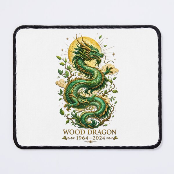 Item preview, Rising Wood Dragon 1964–2024 Chinese Zodiac Art designed and sold by ZenWealthDesign.