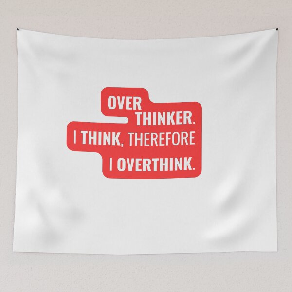 Item preview, OVERTHINKER — Funny Overthinking Personality Typography designed and sold by Brensa.