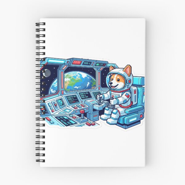 Item preview, Pixel Astronaut Corgi Spaceship Cockpit Earth View designed and sold by Mr. Pawsome.