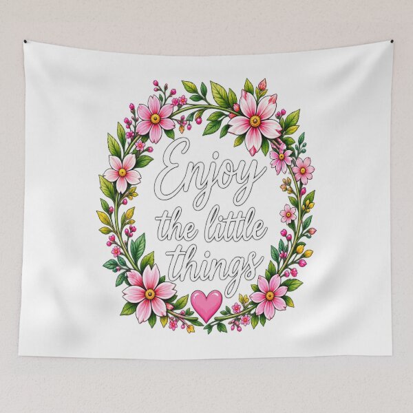 Item preview, Enjoy the Little Things Floral Wreath designed and sold by FABIOLA1970.