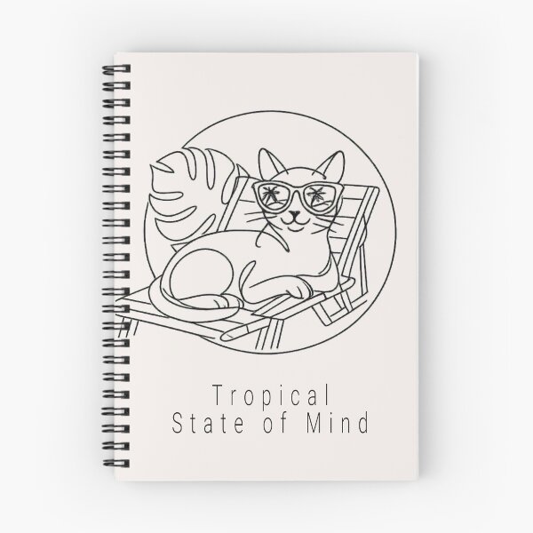 Item preview, Minimalist Tropical Siamese Cat Line Art - Summer Beach Accessories designed and sold by tineldesign.