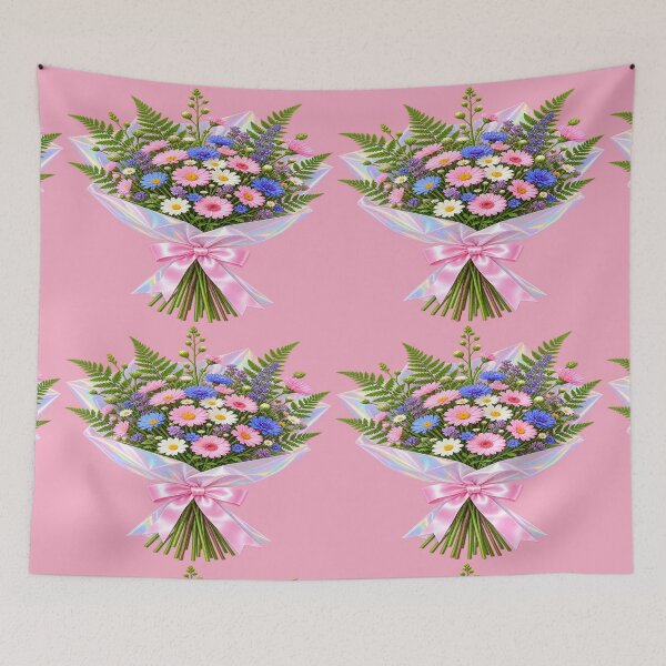 Item preview, Dreamy Wildflower Bouquet Pink Blue Floral Cottagecore Aesthetic designed and sold by Hari Arts.