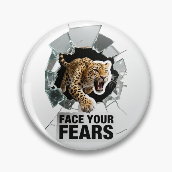 Item preview, Face Your Fears Leopard–Fearless Motivation designed and sold by carestazafeli.