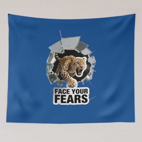 Item preview, Face Your Fears Leopard–Fearless Motivation designed and sold by carestazafeli.