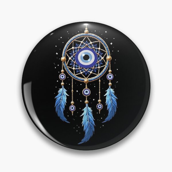 Item preview, Evil Eye Mandala Dreamcatcher Spiritual Art designed and sold by WhiteLightPrint.