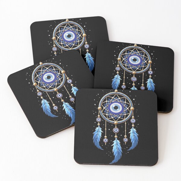 Item preview, Evil Eye Mandala Dreamcatcher Spiritual Art designed and sold by WhiteLightPrint.