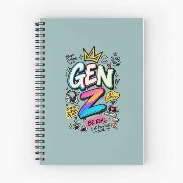 Item preview, Gen Z Vibes – Dream Scroll Repeat | Colorful Y2K Streetwear designed and sold by DESPOT07.
