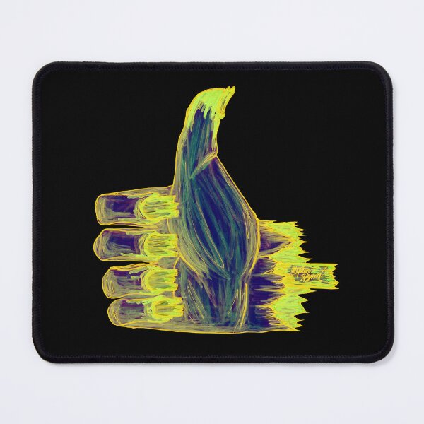 Item preview, Cyber-Glitch Thumbs Up Scar-E-Moji - Electric Neon Horror Art designed and sold by Grimmlar.