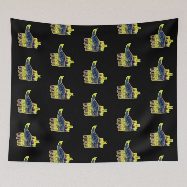 Item preview, Cyber-Glitch Thumbs Up Scar-E-Moji - Electric Neon Horror Art designed and sold by Grimmlar.