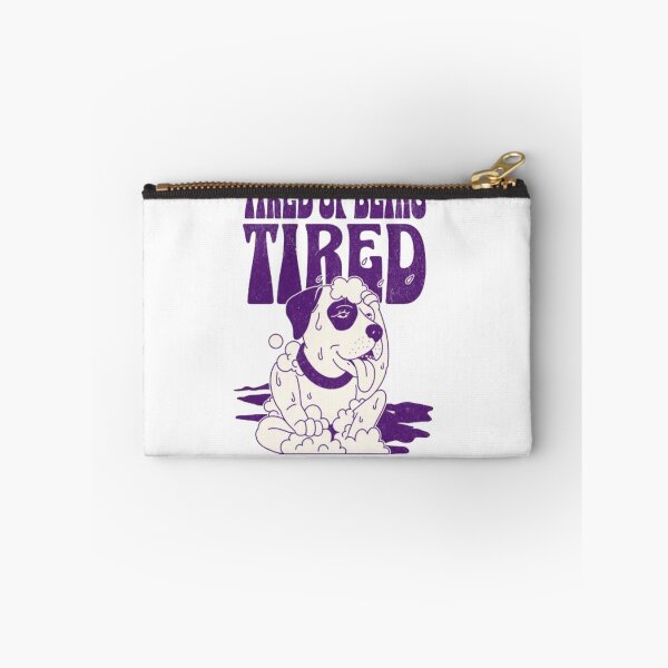Item preview, Tired Of Being Tired Funny Dog - Retro 70s Purple Humor designed and sold by GenZFashion000.