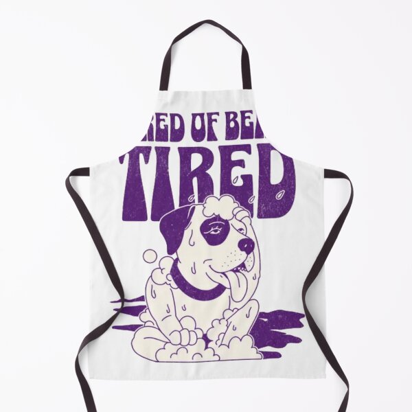 Item preview, Tired Of Being Tired Funny Dog - Retro 70s Purple Humor designed and sold by GenZFashion000.