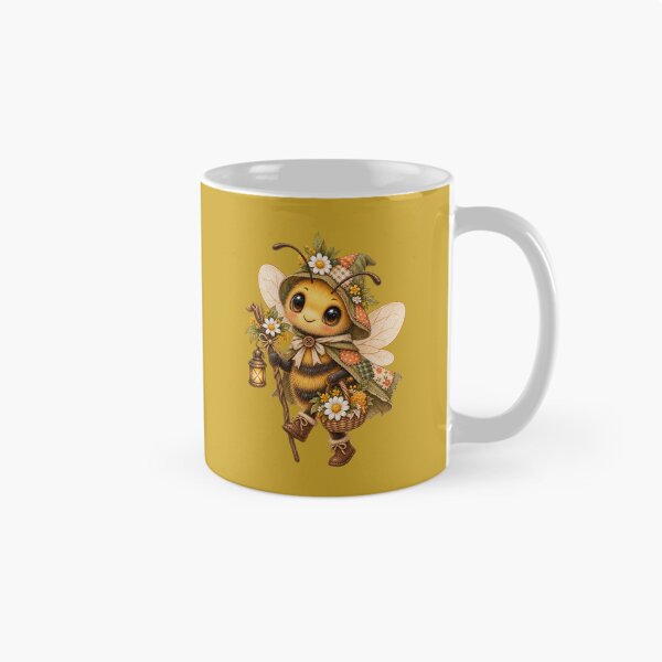 Item preview, Cottagecore Caped Honeybee Watercolor Art – Whimsical Halloween Garden Print designed and sold by MagicMakerPh.