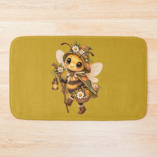 Item preview, Cottagecore Caped Honeybee Watercolor Art – Whimsical Halloween Garden Print designed and sold by MagicMakerPh.