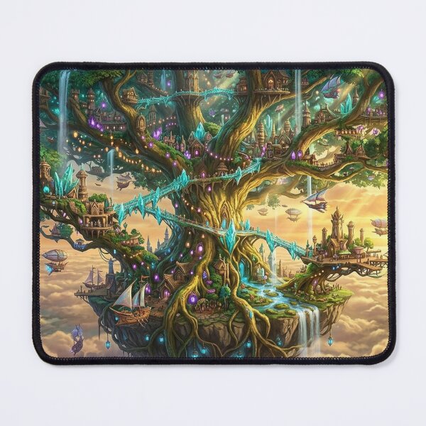 Item preview, The Great Tree — Floating City of Roots and Sky designed and sold by RoyArt0.