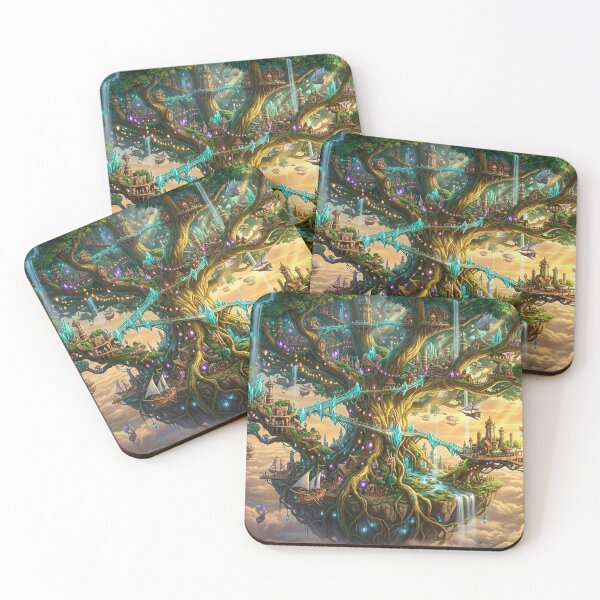 Item preview, The Great Tree — Floating City of Roots and Sky designed and sold by RoyArt0.