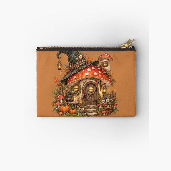 Item preview, Cottagecore Witch Toadstool Cottage Watercolor Art – Whimsical Halloween Print designed and sold by MagicMakerPh.