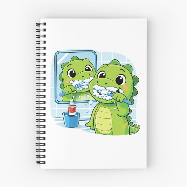 Item preview, Cute dinosaur brushing its teeth – Fun children's design designed and sold by Claudia156.