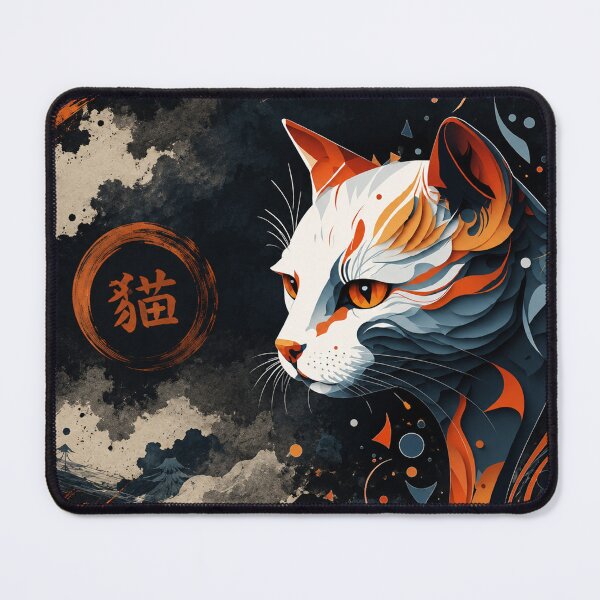 Item preview, Mystic Cat Spirit | Oriental Ink designed and sold by Fei Long Design Hub.