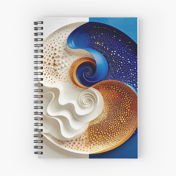Item preview, Yin Yang Abstract Sculpture in Blue and Gold  designed and sold by Vicky Brago-Mitchell®.