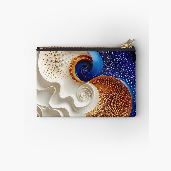 Item preview, Yin Yang Abstract Sculpture in Blue and Gold  designed and sold by Vicky Brago-Mitchell®.