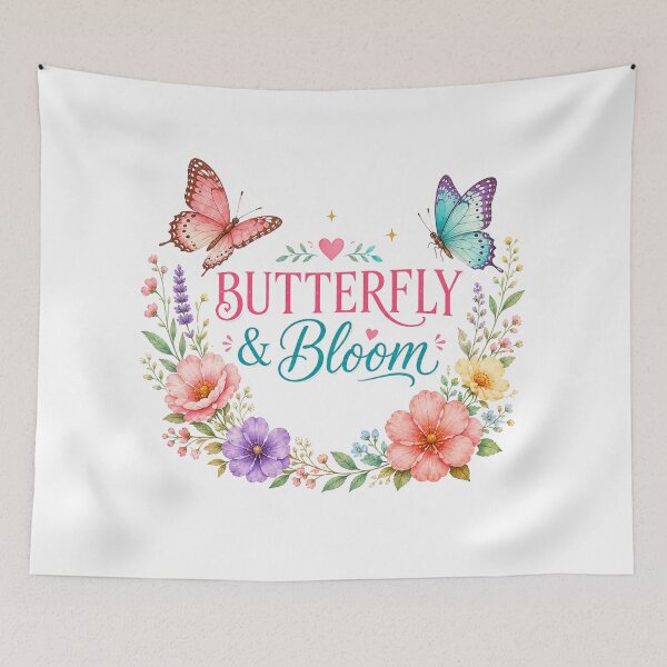 Item preview, Butterfly & Bloom | Floral Butterfly Garden Art designed and sold by Nicha Studio.