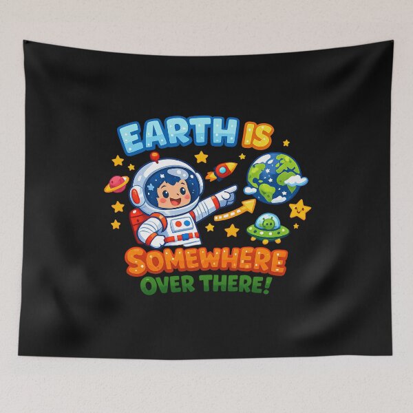 Item preview, Earth is Somewhere Overe There Kids Cosmic Address  designed and sold by Genius Geek.