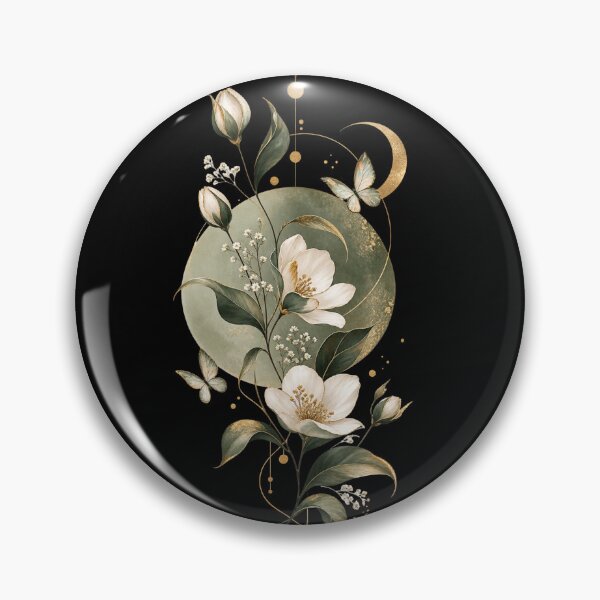 Item preview, Celestial Botanical Bloom – Minimalist Gold Floral Aesthetic designed and sold by MUSA'S.