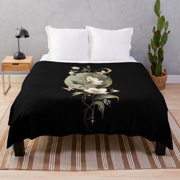 Item preview, Celestial Botanical Bloom – Minimalist Gold Floral Aesthetic designed and sold by MUSA'S.