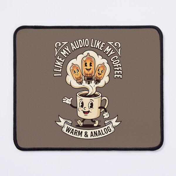 Item preview, Warm Analog Audio - Vintage Audiophile Coffee Humor designed and sold by SplashTastic.