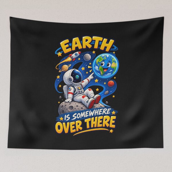 Item preview, Earth is Somewhere Overe There Kids Cosmic Address  designed and sold by Genius Geek.