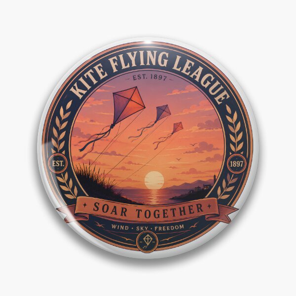 Item preview, Vintage Kite Flying League Sunset Emblem designed and sold by Extravanganzza.